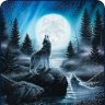 howling moon wolf